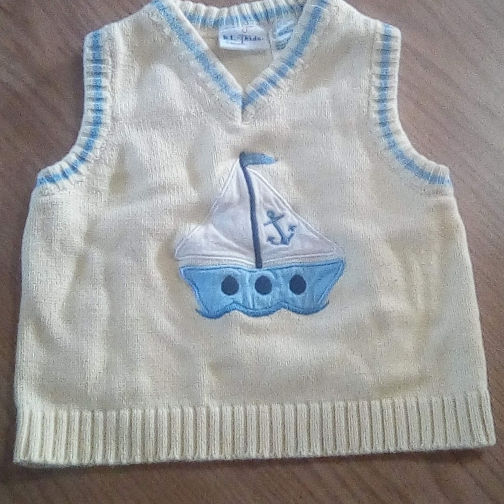 sailboat applique sweatervest